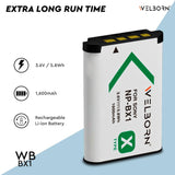 WELBORN NP-BX1 Jumbo (1600 mAh) Rechargable Battery Pack for Sony NP-BX1/M8 and Sony Cyber-Shot DSC-RX100, DSC-RX100 II, DSC-RX100M II, DSC-RX100 III, DSC-RX100 V