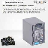 WELBORN NP-FP90/FP91 Lithium-ion Battery for Sony Cameras(4800mAh)