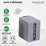 WELBORN NP-FP90/FP91 Lithium-ion Battery for Sony Cameras(4800mAh)