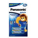 Panasonic Evolta LR03EGDG Premium AAA Alkaline Batteries - 2-Pack, Long-Lasting Power, Mercury-Free, Anti-Leak Seal - 10-Year Protection