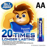 Panasonic Evolta  LR6EGDG Premium AA Alkaline 1.5V Batteries - Long-Lasting, Anti-Leak Seal, Power Protection for up to 10 Years - Pack of 4
