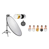 Apramatt Reflector 5 in 1 (110 Cm) | gold, silver, white, black, and translucent