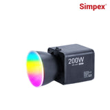 Simpex SLB-200 RGB, Portable RGB Video Light with 200W Power, 2500K-6500K Adjustable Color Temperature, 5000mAh Rechargeable Battery, 24 Light Effects, CRI 95+ Dimmable Lighting for Photography and various other purposes
