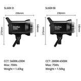 GODOX SL60IID /18,600 lux output/ Equipped with eight lighting effects and a Bowens mount