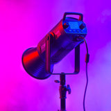 GODOX SZ150R / Beam Angle 20°~65°  / COLOR TEMPERATURE:2800K-6500K / Includes 13 effects like Flash, Fireworks, and SOS.