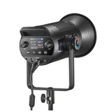 GODOX SZ150R / Beam Angle 20°~65°  / COLOR TEMPERATURE:2800K-6500K / Includes 13 effects like Flash, Fireworks, and SOS.