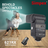 Simpex 621RX with in-built trigger, Universal Electronic Flash Speedlite for DSLR Cameras Canon Nikon Pentax Olympus with Standard Hot Shoe Mount (with Trigger)