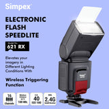 Simpex 621RX with in-built trigger, Universal Electronic Flash Speedlite for DSLR Cameras Canon Nikon Pentax Olympus with Standard Hot Shoe Mount (with Trigger)