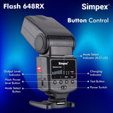 Simpex 648RX with in-built trigger, Universal Electronic Flash Speedlite for DSLR Cameras Canon Nikon Pentax Olympus with Standard Hot Shoe Mount (with Trigger)