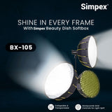 Simpex BX 105 pro (105cm) beauty dish softbox, collapsible, transportable and light weight bowens mount with grid for photography and studio lighting with removable diffuser