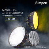Simpex BX 105 pro (105cm) beauty dish softbox, collapsible, transportable and light weight bowens mount with grid for photography and studio lighting with removable diffuser