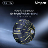 Simpex BX 85 pro (85 cm) beauty dish softbox, collapsible, transportable and light weight bowens mount with grid for photography and studio lighting with removable diffuser