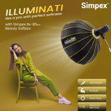Simpex BX 85 pro (85 cm) beauty dish softbox, collapsible, transportable and light weight bowens mount with grid for photography and studio lighting with removable diffuser