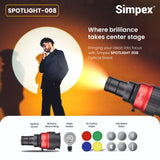 Simpex Gobo Condensor Kit 008 Bowens Mount Optical Snoot Kit with 24 Stainless Steel GOBOs & 4X Color Gels (Red/Yellow/Green/Blue), Multi-function Focus Ring, Premium Metal Construction
