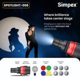 Simpex Gobo Condensor Kit 008 Bowens Mount Optical Snoot Kit with 24 Stainless Steel GOBOs & 4X Color Gels (Red/Yellow/Green/Blue), Multi-function Focus Ring, Premium Metal Construction