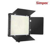 Simpex LED 1500 Bi Color Professional LED Video Light Panel with Magnetic Diffuser and Barn Door for Broadcast and Video Shoot