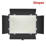 Simpex LED 1500 Bi Color Professional LED Video Light Panel with Magnetic Diffuser and Barn Door for Broadcast and Video Shoot