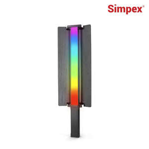 Simpex LS-300R Portable Handheld RGB LED Light stick with Grid, Diffuser & Barn Door Comes with a 5200mAh Built in Battery Pack