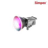 Simpex M-200R, RGB continuous LED light with reflector, APP controlled, suitable for all types of cinematic video shoots.