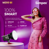Simpex M 200bi dual colour continuous led light perfect for all type of production photography, product shoot and video shoot