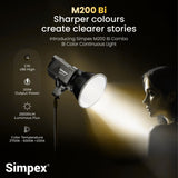 Simpex M 200bi dual colour continuous led light perfect for all type of production photography, product shoot and video shoot