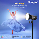 Simpex M 200bi dual colour continuous led light perfect for all type of production photography, product shoot and video shoot