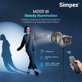 Simpex M 200bi dual colour continuous led light perfect for all type of production photography, product shoot and video shoot