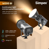 Simpex M 300bi, 300w continuous light with LCD display that comes with 18 cm reflector and infrared remote control ideal for video shoot