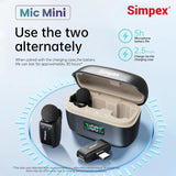 Simpex MIC MINI, the world’s tiniest wireless microphone, weighing only 5 gm. Its streamlined design fits seamlessly with your clothing offering a weightless feel.