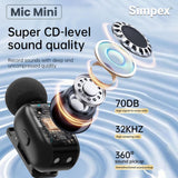 Simpex MIC MINI, the world’s tiniest wireless microphone, weighing only 5 gm. Its streamlined design fits seamlessly with your clothing offering a weightless feel.