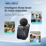 Simpex MIC MINI, the world’s tiniest wireless microphone, weighing only 5 gm. Its streamlined design fits seamlessly with your clothing offering a weightless feel.