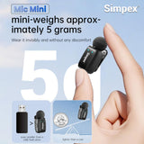 Simpex MIC MINI, the world’s tiniest wireless microphone, weighing only 5 gm. Its streamlined design fits seamlessly with your clothing offering a weightless feel.