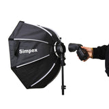 Simpex Octa 55 Min Lightweight & Portable Soft Box Comes with S2 Type Bracket & 2 Diffuser Sheets | Carrying Case | Compatible with All Flash Speedlights