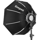Simpex Octa 65 Min Lightweight & Portable Soft Box Comes with S2 Type Bracket & 2 Diffuser Sheets | Carrying Case | Compatible with All Flash Speedlights