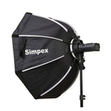 Simpex Octa 65 Min Lightweight & Portable Soft Box Comes with S2 Type Bracket & 2 Diffuser Sheets | Carrying Case | Compatible with All Flash Speedlights