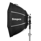 Simpex Octa 65 Min Lightweight & Portable Soft Box Comes with S2 Type Bracket & 2 Diffuser Sheets | Carrying Case | Compatible with All Flash Speedlights