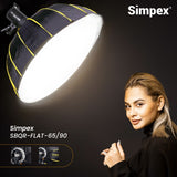 Simpex SBQR-65 (65cm) Lightweight & Portable Soft Box Comes with S2 Type Bracket & 2 Diffuser Sheets | Carrying Case | Compatible with All Flash Speedlights