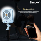 Simpex SCL 360W bi colour continuous LED Light with bowens mount and a unique design fixture commonly used in photography, videography, and studio productions.