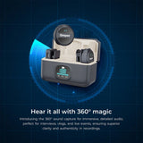 Simpex SWM 108 Dual Wireless Collar Label Microphone with ENC Noise Cancellation & Charging Case, Type C & 8 Pin Receiver,Wireless Microphone for iPhone, Android, Vlog, Streaming