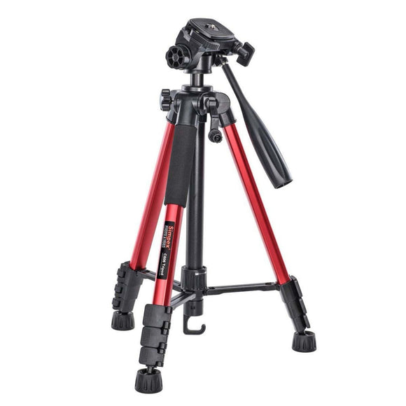 Simpex Tripod C-606 – Professional Tripod with Carry Bag (Red)