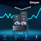 Simpex Wireless Microphone system M16 for DSLR, Camcorder, Smartphones