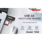 Simpex (Card Reader 7008) High Speed USB 3.0 Card Reader