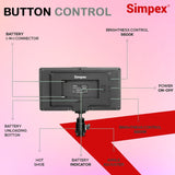Simpex (LED 450) Professional Video Light – Dimmable 3200k -5600k, Compatible with Tripods, Monopods, Cameras, Table stand & Camcorder | For YouTube Video , Product Photography (with battery 770 usb)