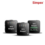 Simpex® M-16 Wireless Microphone System with ANC Noise Reduction, 360° Sound Capture, 100M Range, Upto 12 Hrs Working Time, for DSLR Camera, Android & iOS Smartphones, Seamless Audio Recording