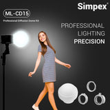 Simpex(ML-CD15) Professional Collapsible Diffusion Dome Kit ML-CD15