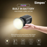 Simpex (P-60W) 60W Bi-Color Continuous LED Light with Reflector & Mini Bowen Mount a Unique Modern Meticulous Design to Cater to The Photographers Aesthetic idea for Professional Photography