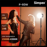 Simpex (P-60W) 60W Bi-Color Continuous LED Light with Reflector & Mini Bowen Mount a Unique Modern Meticulous Design to Cater to The Photographers Aesthetic idea for Professional Photography