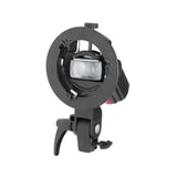 Simpex® S2 Bracket, Multipurpose Speedlite Bracket for Round head and Regular flash lights, also compatible with Bowens Mount Accessories Like Softbox, Reflector, Snoot, Photo Umbrella and Barndoor Kit