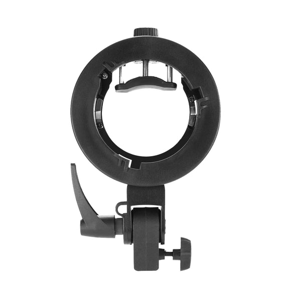 Simpex® S2 Bracket, Multipurpose Speedlite Bracket for Round head and Regular flash lights, also compatible with Bowens Mount Accessories Like Softbox, Reflector, Snoot, Photo Umbrella and Barndoor Kit