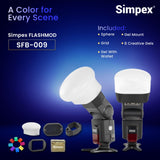 Simpex (SFB 009) Flashmod, Professional Speedlite Flash Kit Designed for Photography and Compatible with All Types of Flashes